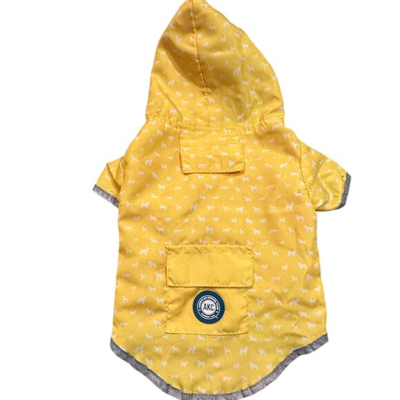 akc Other - AKC Yellow Hooded Raincoat Style Jacket for Small Pet